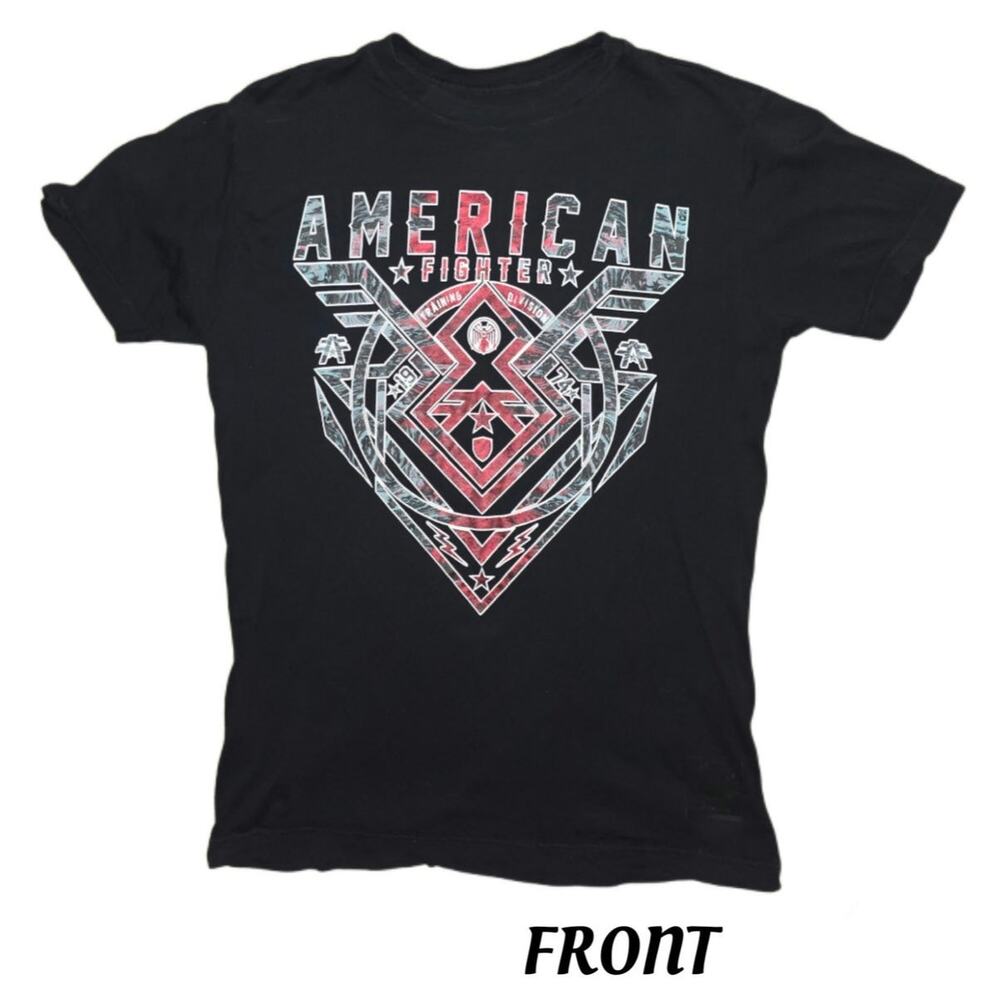 American Fighter Black‎ T Shirt Mens Sz S